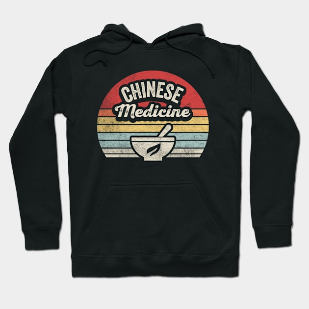 Retro Vintage Chinese Herbal Medicine Funny Herbalist Nature Therapist Hoodie by SomeRays